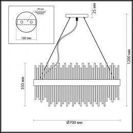 Odeon light 4722/18 HALL ODL20 558 бронзовый/стекло/прозрачный Люстра G9 18*33W 220V FOCCO  - 2 купить